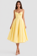 Selena - Vestido midi con capas de tul