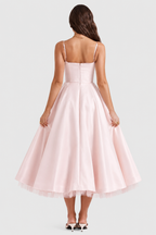 Daisy - Vestido Midi de satén lujoso