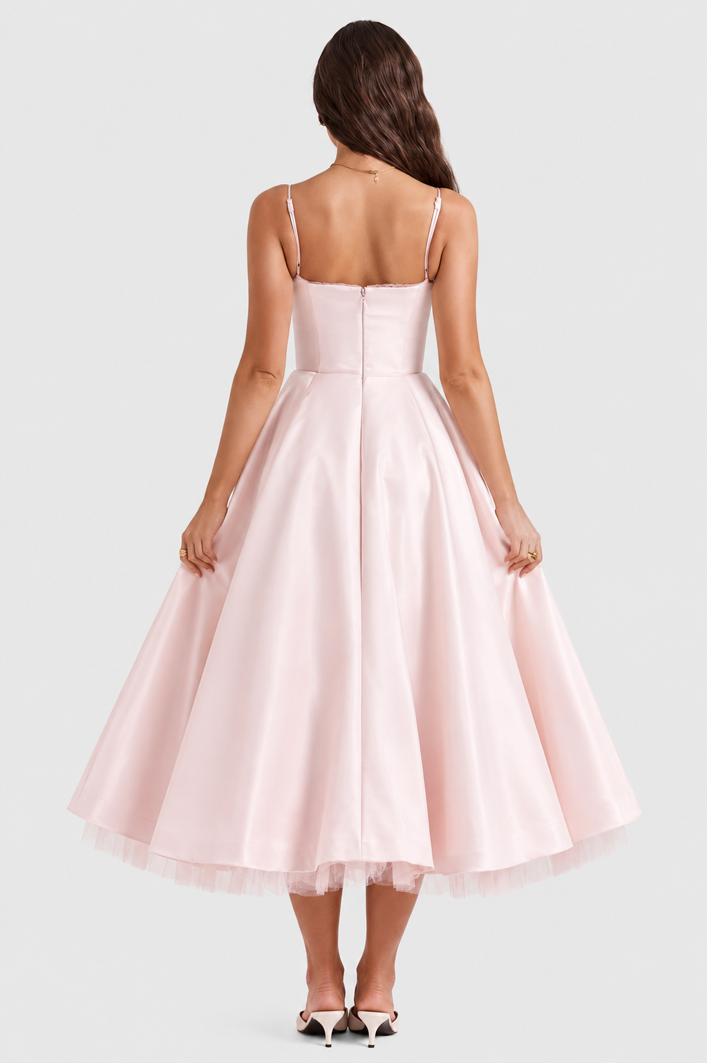 Daisy - Vestido Midi de satén lujoso