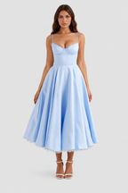 Selena - Vestido midi con capas de tul