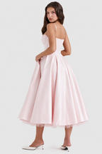 Daisy - Vestido Midi de satén lujoso