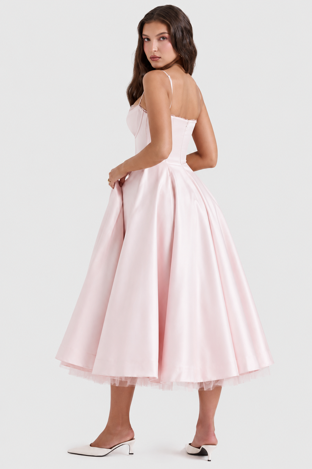 Daisy - Vestido Midi de satén lujoso