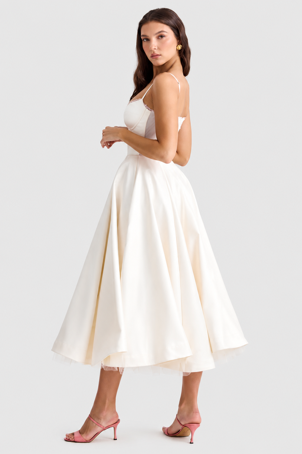 Daisy - Vestido Midi de satén lujoso