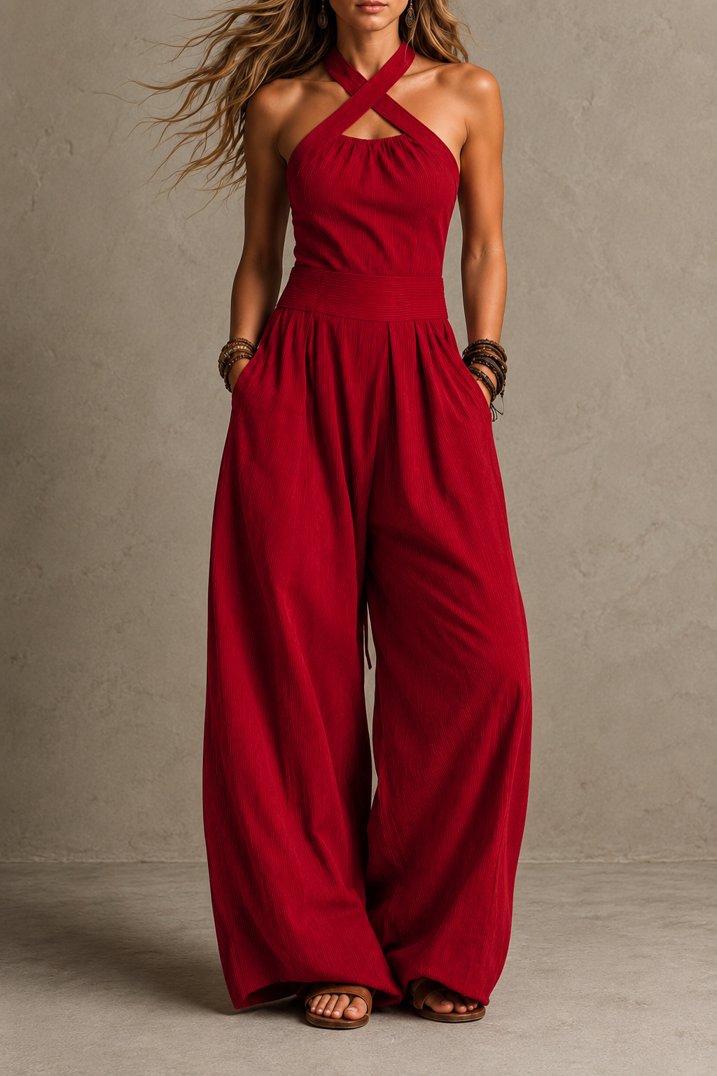 Blanca - Mono Elegante con Escote Cruzado