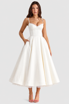 Daisy - Vestido Midi de satén lujoso