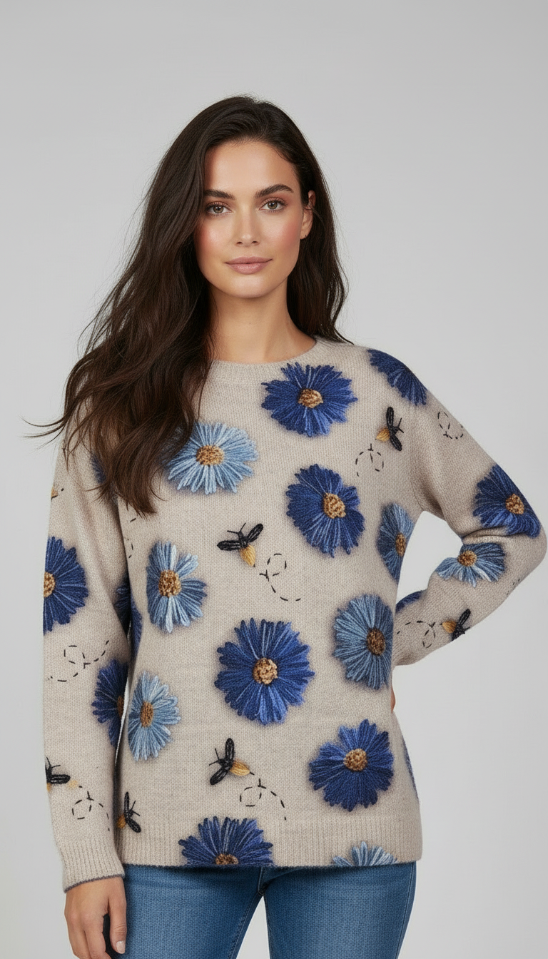Alma™ | Jersey Flores Azules