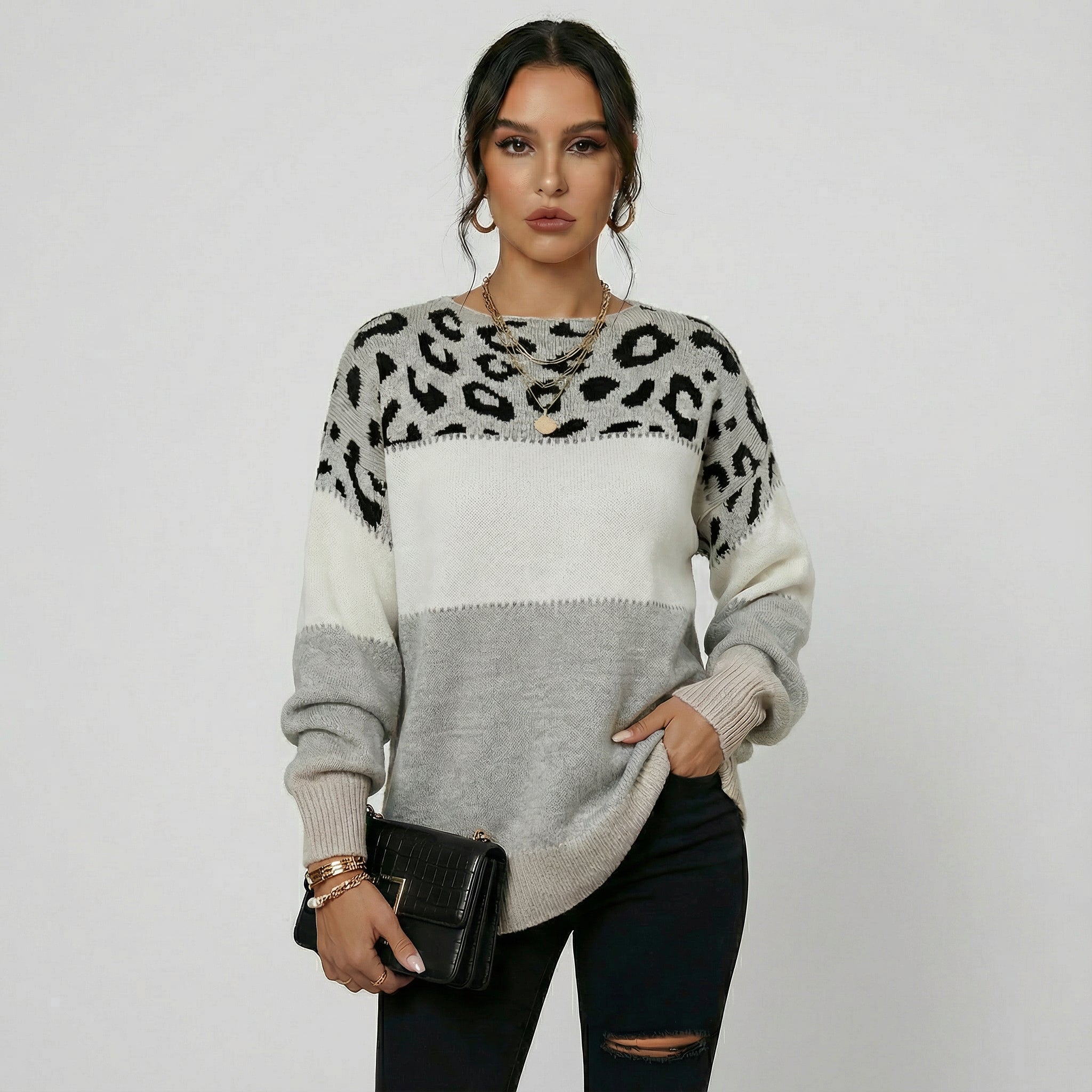 Nora™ | Suéter elegante de leopardo