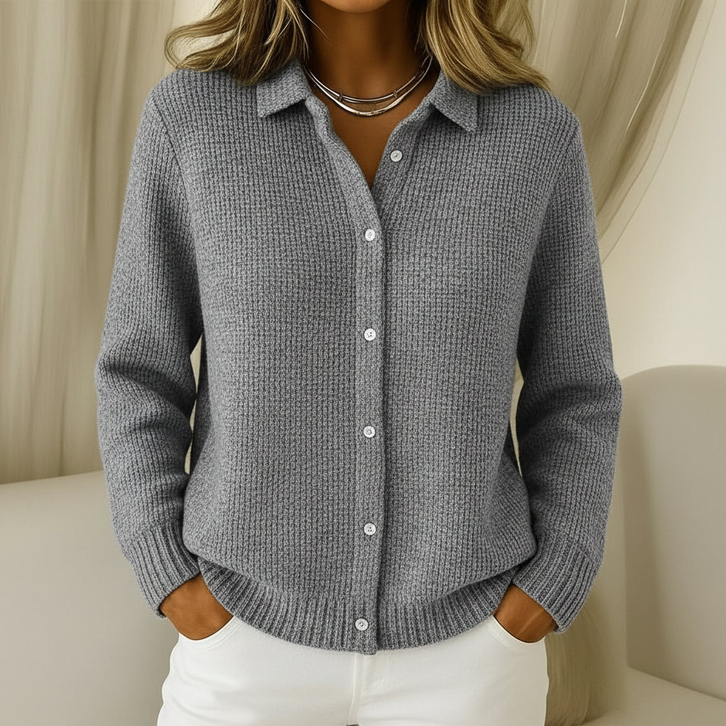 Elena | Cárdigan clásico de punto suave