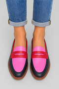 Coral - Mocasines con detalles coloridos