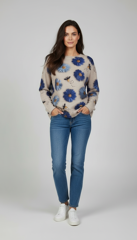 Alma™ | Jersey Flores Azules