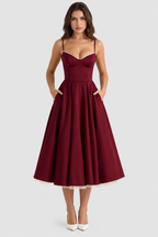 Selena - Vestido midi con capas de tul