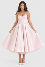Daisy - Vestido Midi de satén lujoso