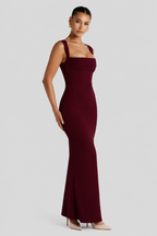 Grace - Vestido largo moldeador con escote cuadrado