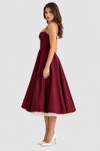 Selena - Vestido midi con capas de tul