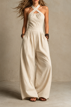 Blanca - Mono Elegante con Escote Cruzado
