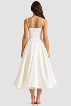 Daisy - Vestido Midi de satén lujoso