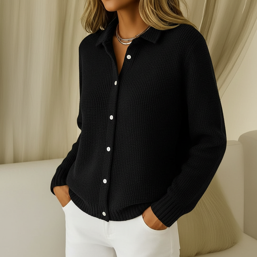 Elena | Cárdigan clásico de punto suave