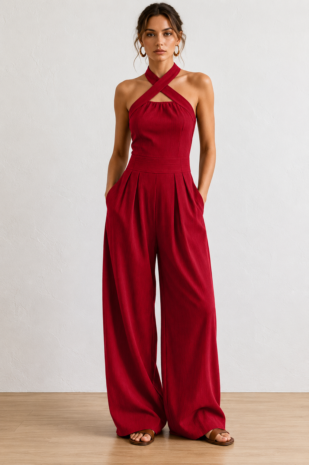 Blanca - Mono Elegante con Escote Cruzado
