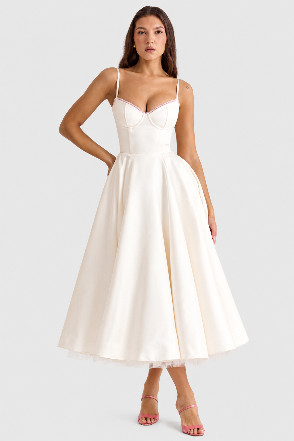 Daisy - Vestido Midi de satén lujoso