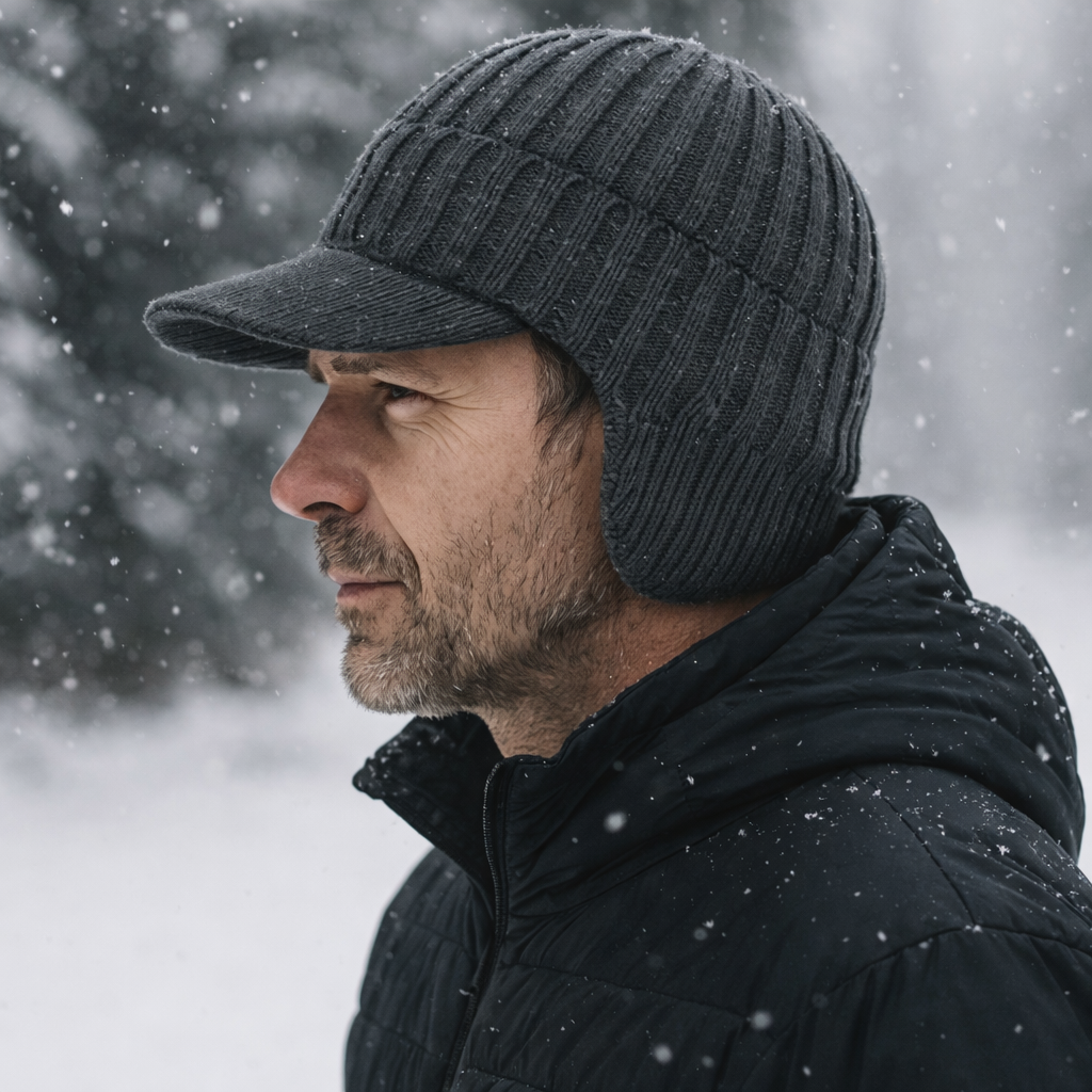 Gorro de invierno escandinavo con protección para las orejas