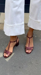 Sandalias de tiras con tacón