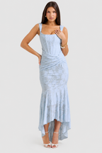 Elsie - Vestido largo de encaje sin mangas