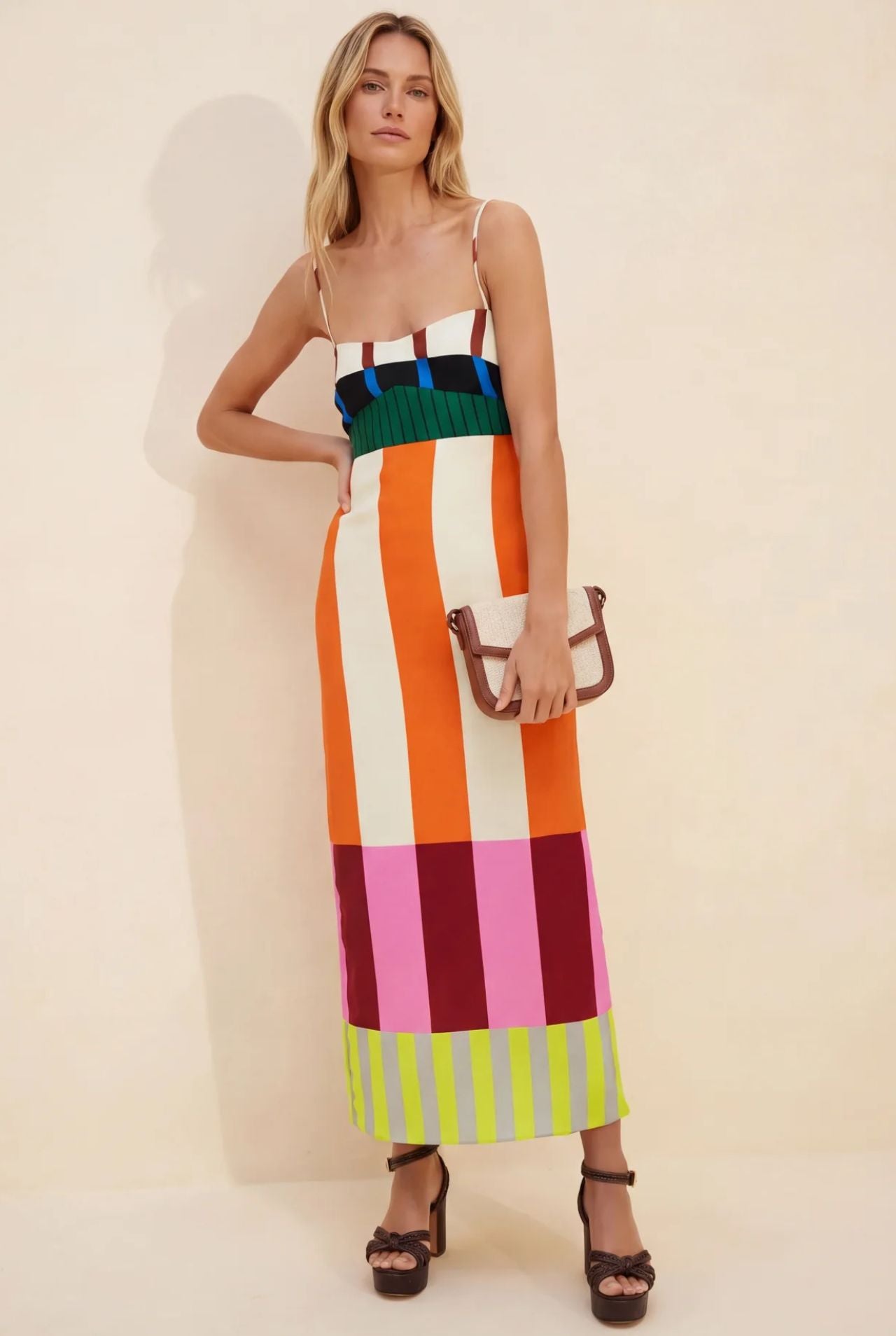 Elsa - Vestido largo multicolor