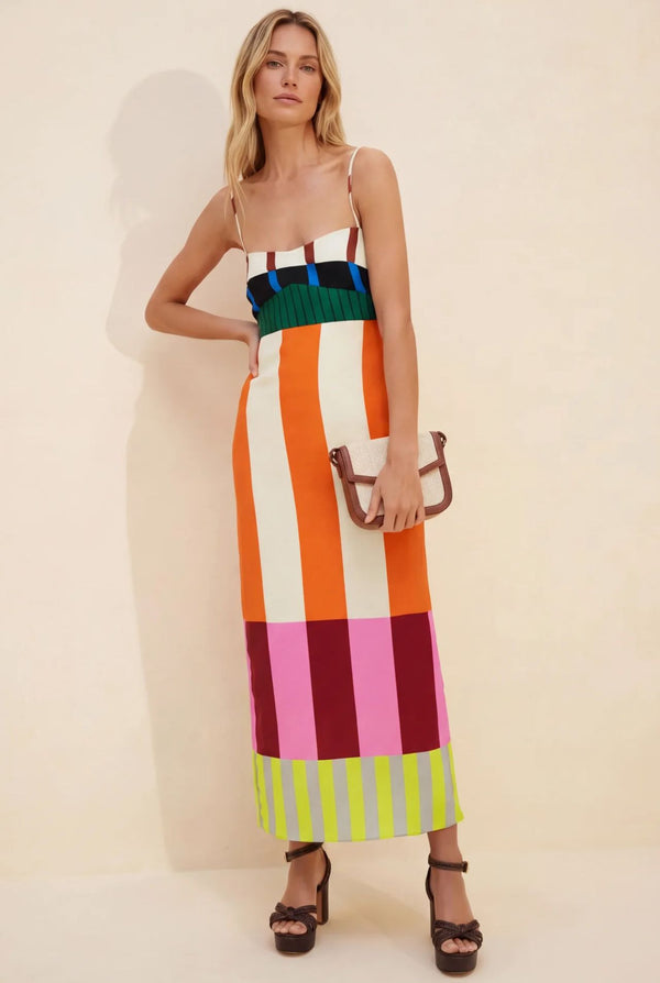 Elsa - Vestido largo multicolor