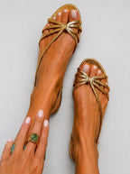 Sandalias de tiras metalizadas