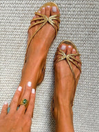 Sandalias de tiras metalizadas