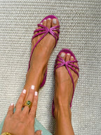 Sandalias de tiras metalizadas