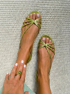 Sandalias de tiras metalizadas