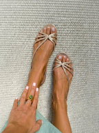 Sandalias de tiras metalizadas