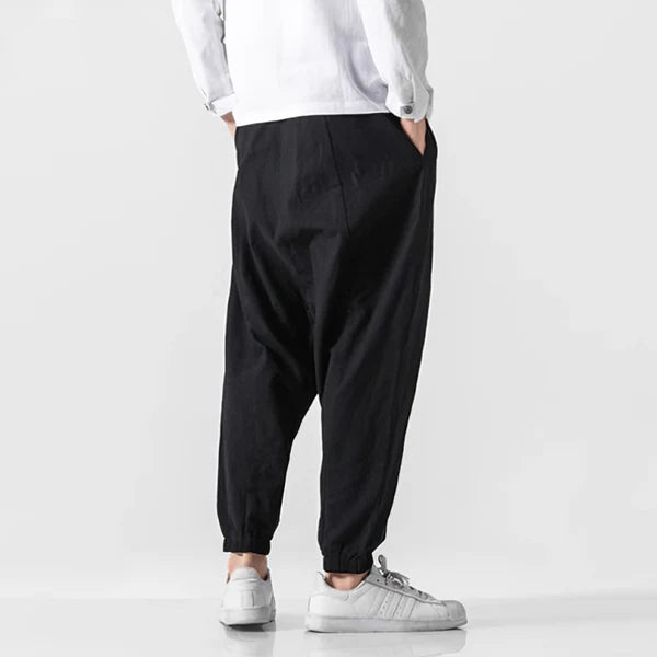 Shun - Pantalones harén de algodón cómodos