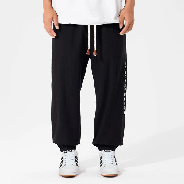 Shun - Pantalones harén de algodón cómodos