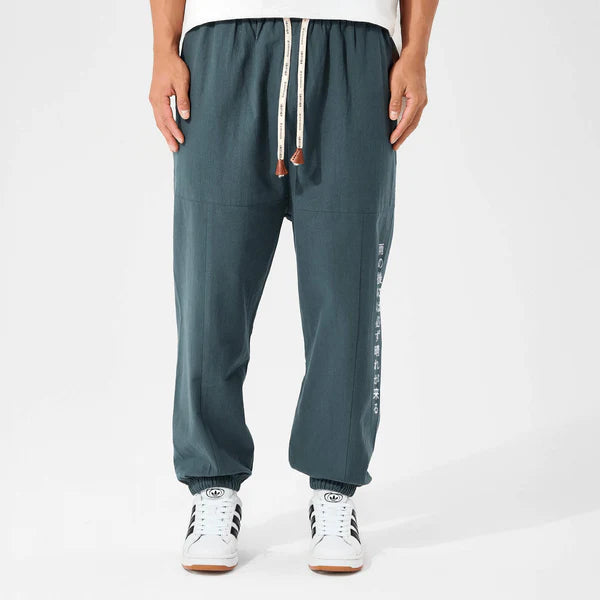 Shun - Pantalones harén de algodón cómodos