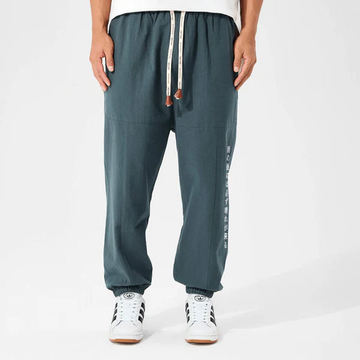 Shun - Pantalones harén de algodón cómodos