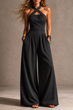 Blanca - Mono Elegante con Escote Cruzado