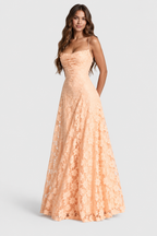 Sofía - Vestido Largo de Encaje Floral