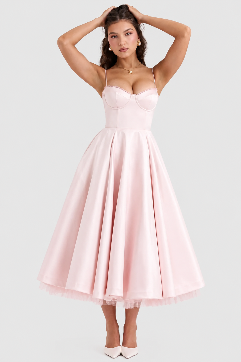 Daisy - Vestido Midi de satén lujoso