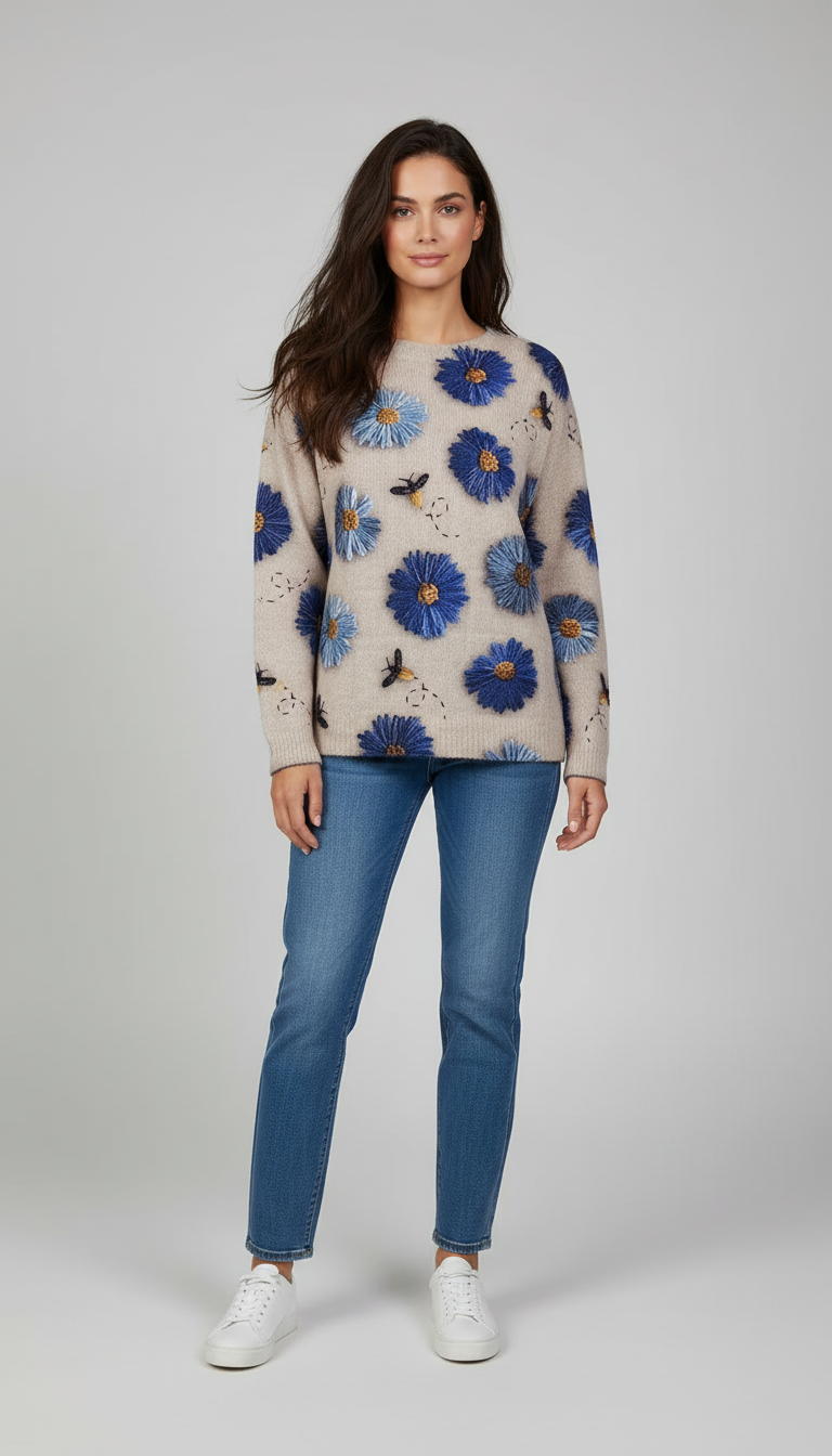 Alma™ | Jersey Flores Azules