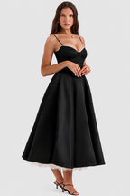 Daisy - Vestido Midi de satén lujoso