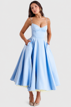 Daisy - Vestido Midi de satén lujoso