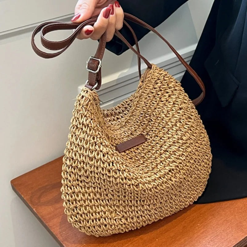 Bolso bandolera de rafia