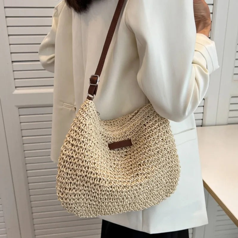 Bolso bandolera de rafia