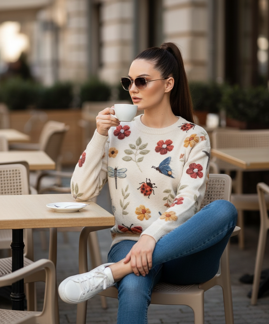 Alicia™ | Jersey Floral Elegante