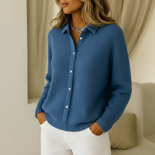 Elena | Cárdigan clásico de punto suave