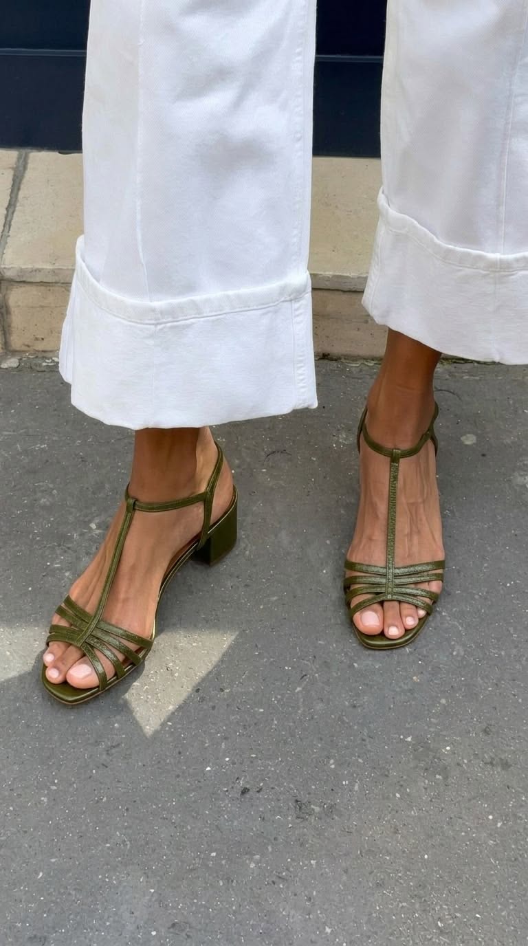 Sandalias de tiras con tacón