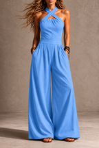 Blanca - Mono Elegante con Escote Cruzado