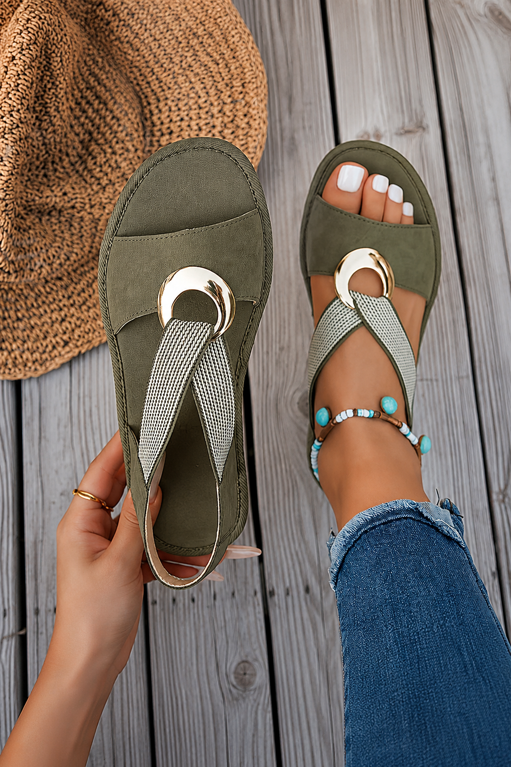 Soléa - Sandalias de cuña cómodas para Verano